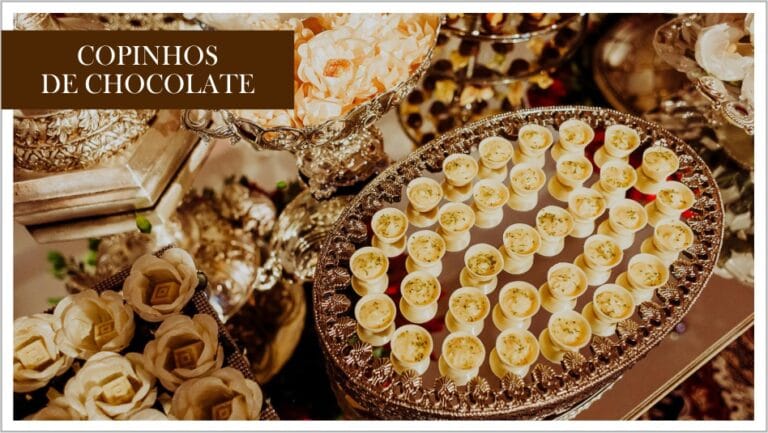 copinhos de chocolate
